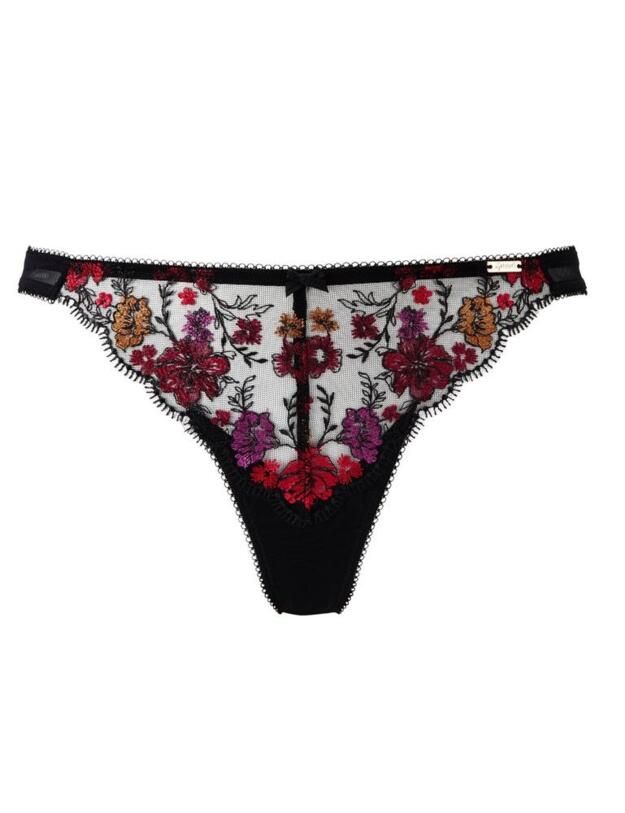 Gossard VIP Bouquet Thong  Black/Red