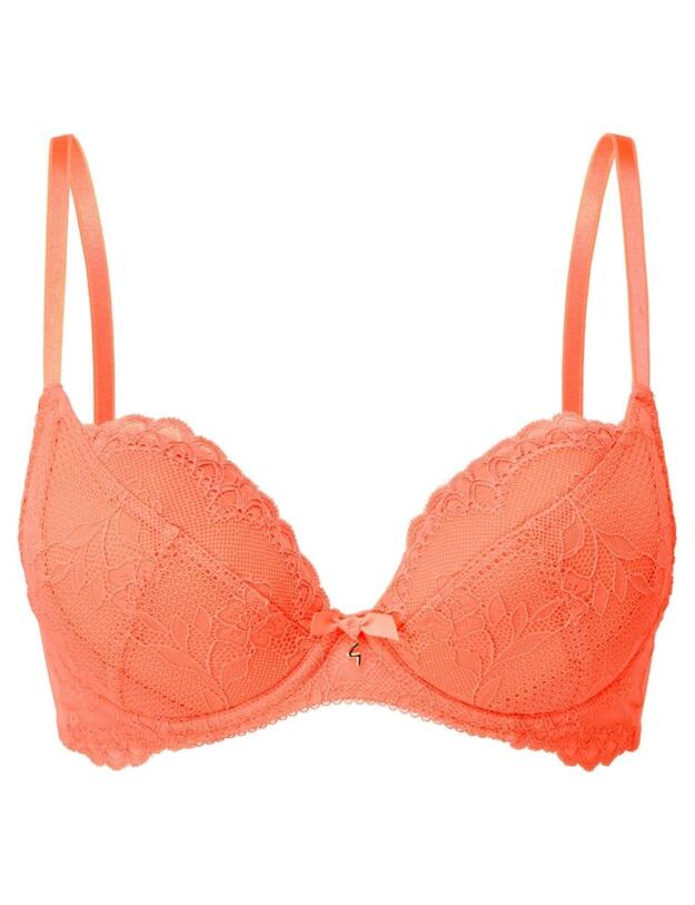 Gossard Superboost Lace Plunge Bra  Neon Coral