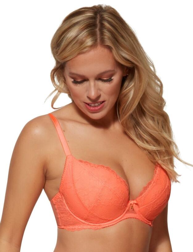 Gossard Superboost Lace Plunge Bra  Neon Coral