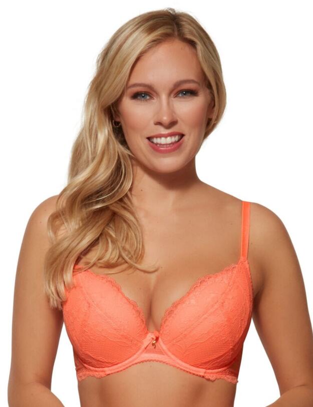 Gossard Superboost Lace Plunge Bra  Neon Coral