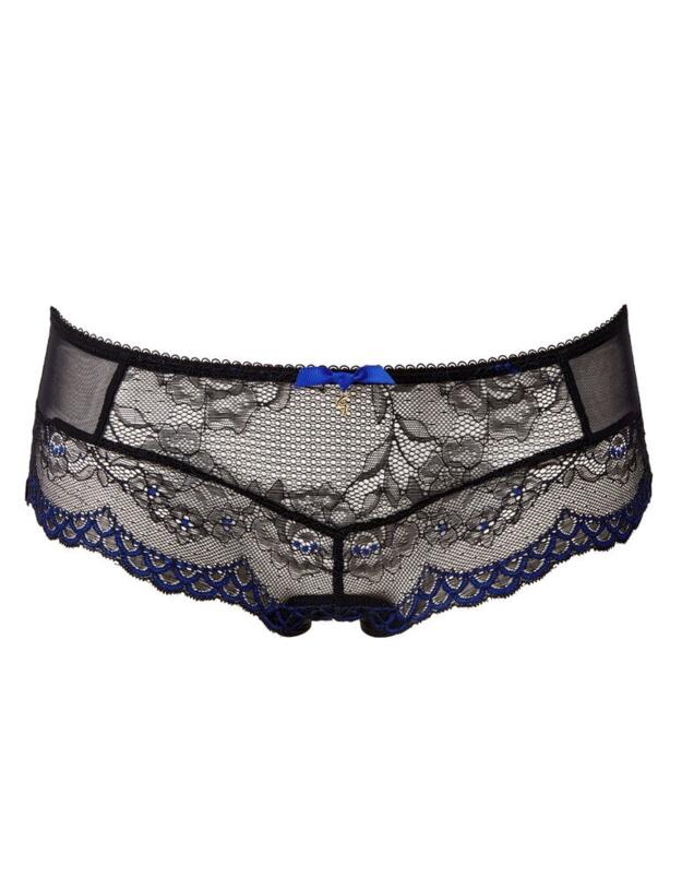 Gossard Superboost Lace Brief Black/Electric Blue
