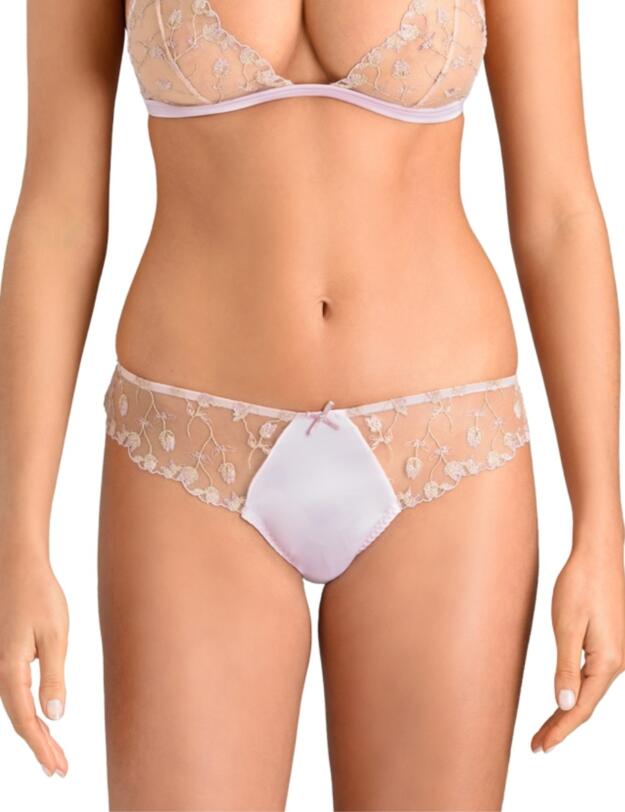 Muse by Coco De Mer Elizabeth Skirted Thong in Pink