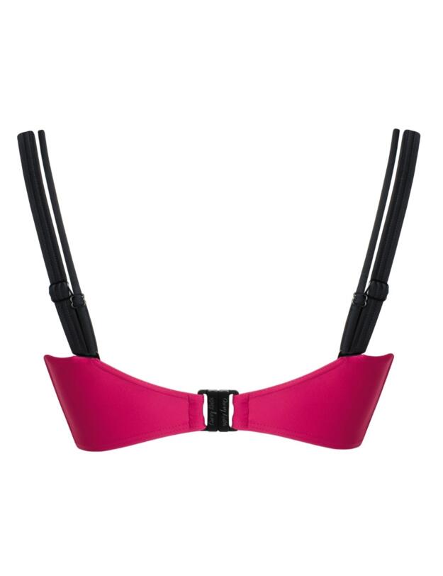 Curvy Kate Subtropic Balcony Bikini Top in Cherry Red/Pink