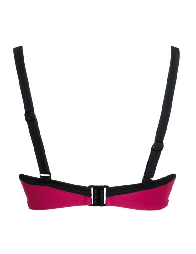 Curvy Kate Subtropic Plunge Bikini Top in Cherry Red/Pink