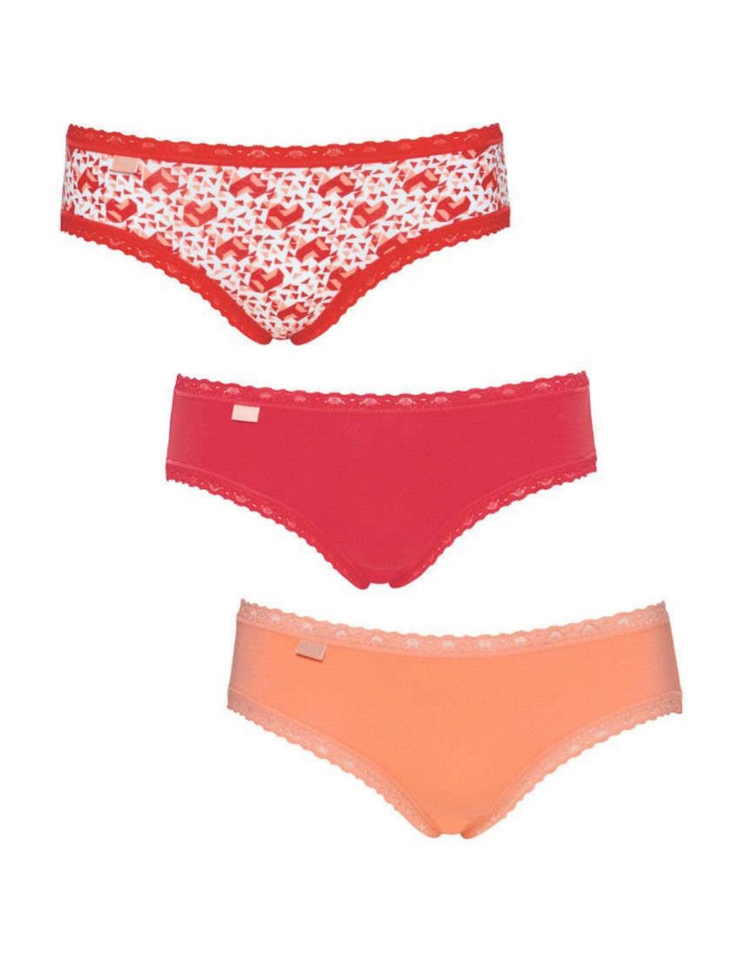 Sloggi 24/7 Weekend Hipster Brief 3 Pack Red /Light Combination