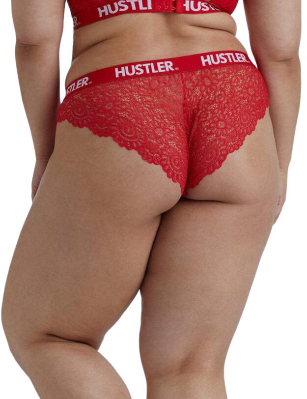  Playful Promises Hustler Curve Lace Brief Red