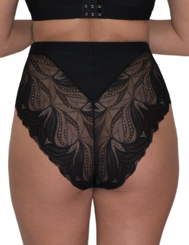 Scantilly by Curvy Kate Indulgence High Waist Brief in Black/Latte