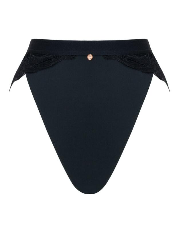 Scantilly by Curvy Kate Indulgence High Waist Brief in Black/Latte