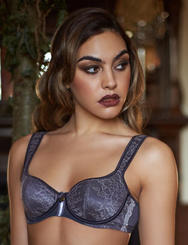 Tallulah Love Tara Balcony Bra Gunmetal