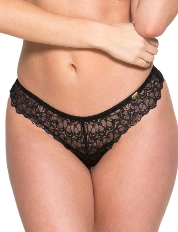 Gossard Swirl Thong Black 