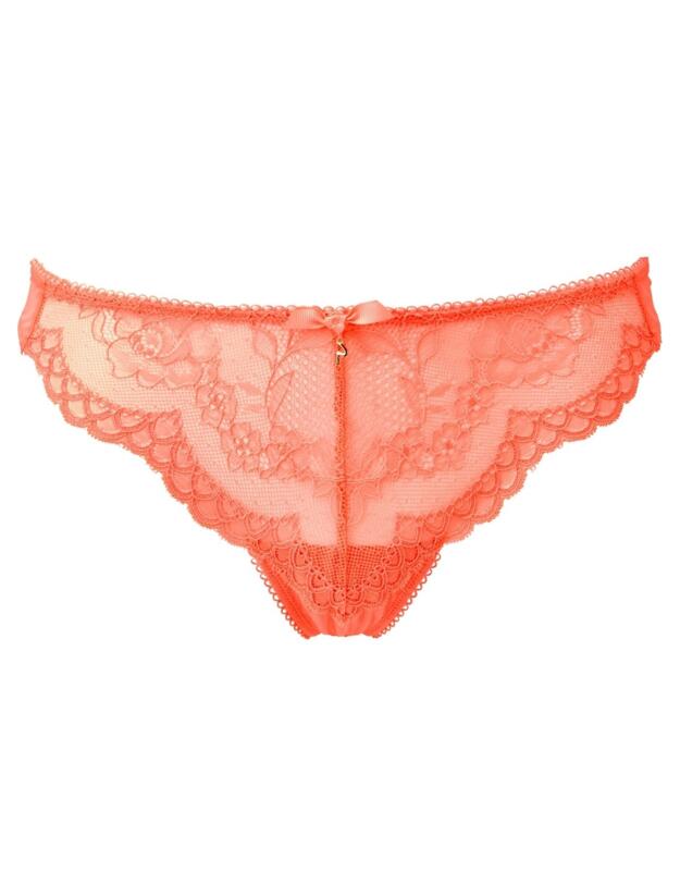 Gossard Superboost Lace Thong in Neon Coral