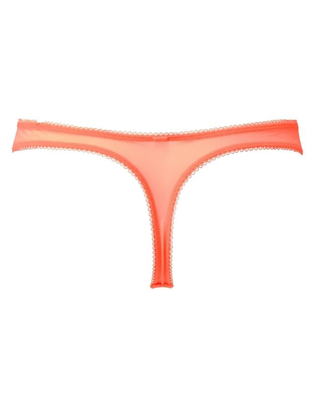 Gossard Superboost Lace Thong in Neon Coral