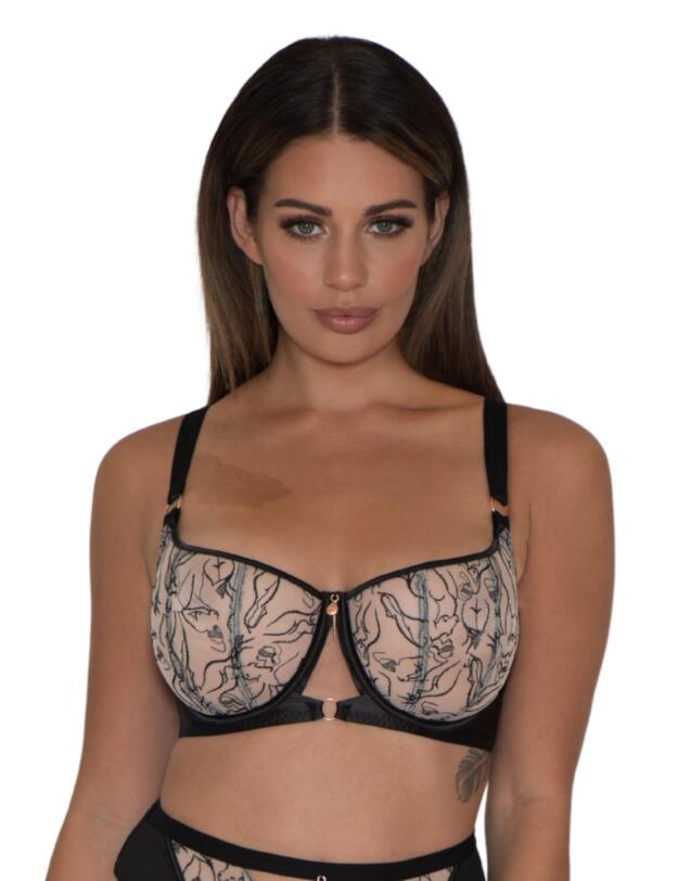 Scantilly by Curvy Kate Sex Education Balcony Bra in Black/Latte