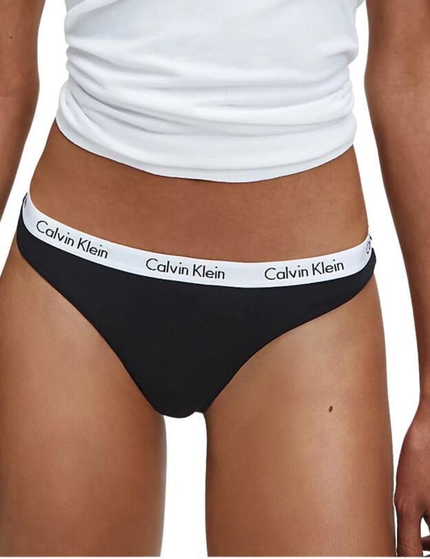 Calvin Klein Carousel Thong in Black