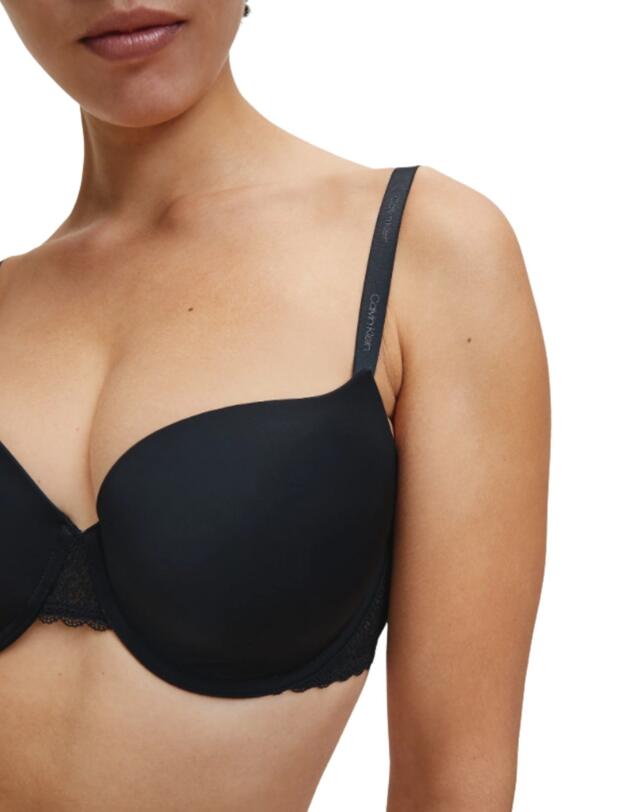 Calvin Klein CK Flirty Balcony Bra in Black