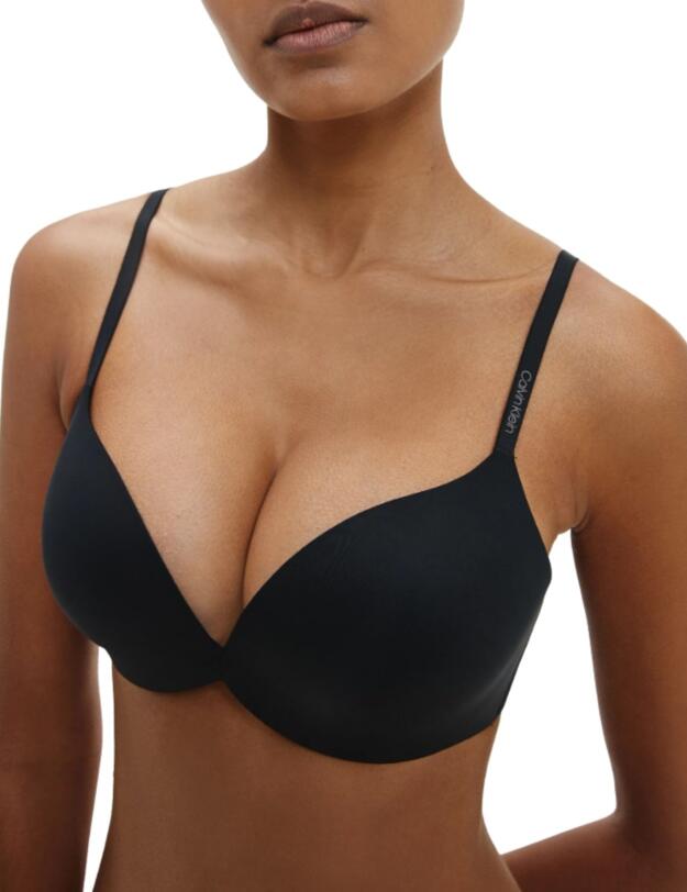 Calvin Klein CK Form Push-Up Plunge Bra in Black