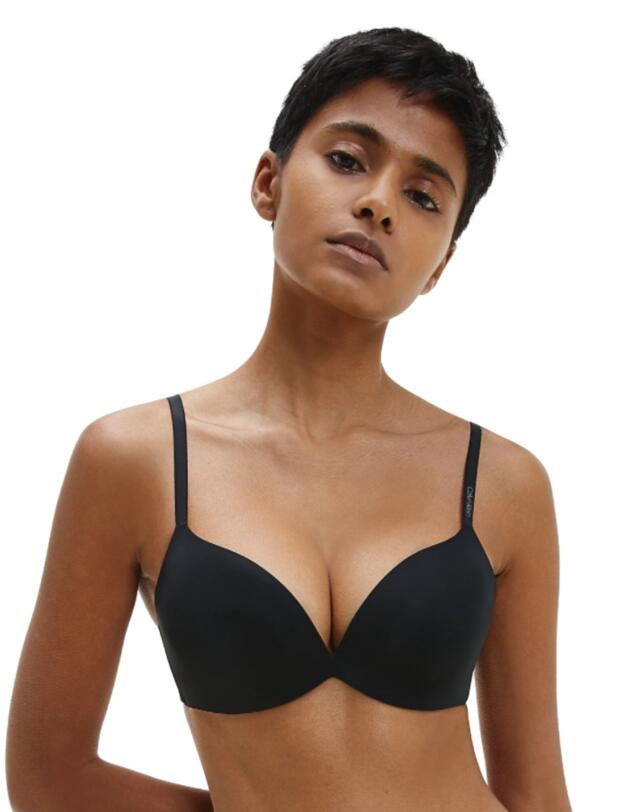 Calvin Klein CK Form Push-Up Plunge Bra in Black