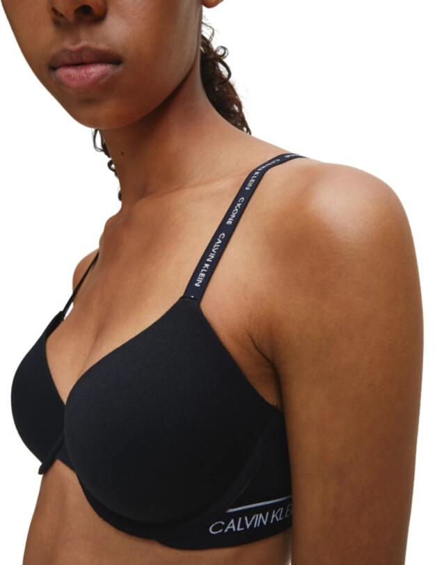 Calvin Klein CK One Cotton T-Shirt Bra in Black