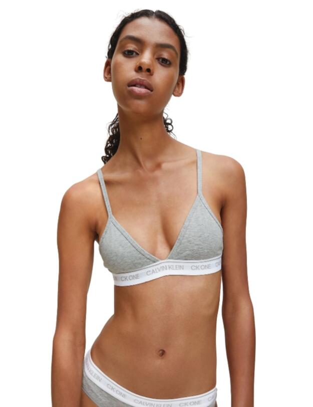  Calvin Klein CK One Cotton Triangle Bra in Grey Heather