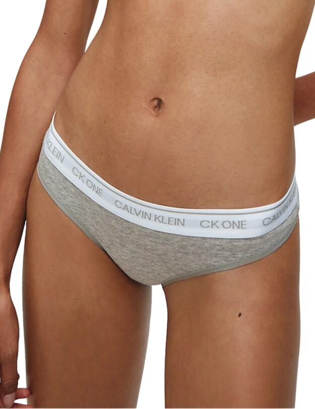 Calvin Klein CK One Cotton Thong in Grey Heather