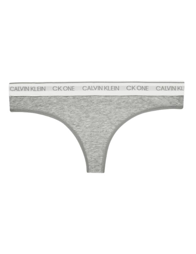 Calvin Klein CK One Cotton Thong in Grey Heather
