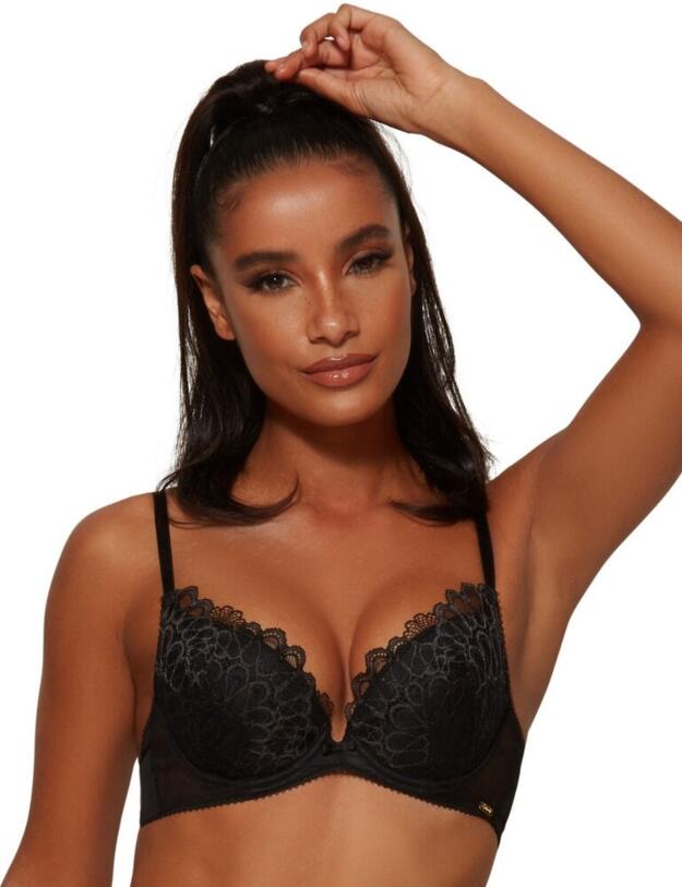 Gossard Swirl Padded Plunge Bra Black 