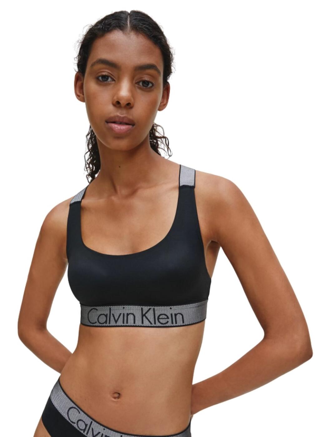 Calvin Klein Customised Stretch Bralette in Black