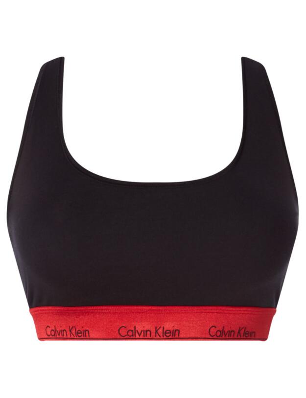  Calvin Klein Modern Cotton Bralette Black Red Gala 