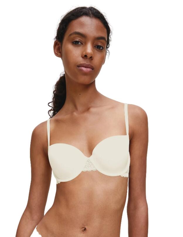 Calvin Klein CK Flirty Balcony Bra in Ivory