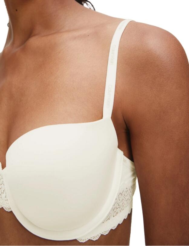 Calvin Klein CK Flirty Balcony Bra in Ivory