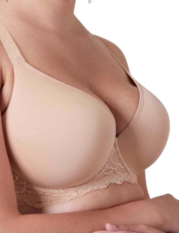 Simone Perele Caresse Plunge Bra in Skin Rose