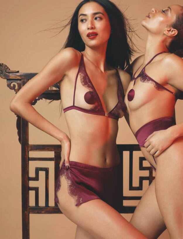 Coco De Mer Sakura Open Shortie Cerise 