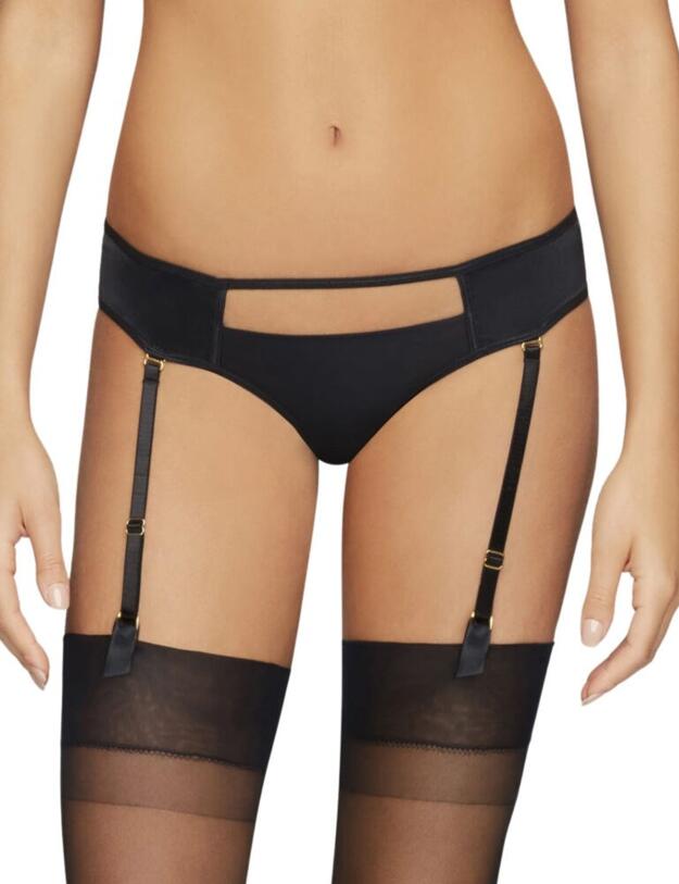 Coco De Mer Sylph Suspender Knicker Black 