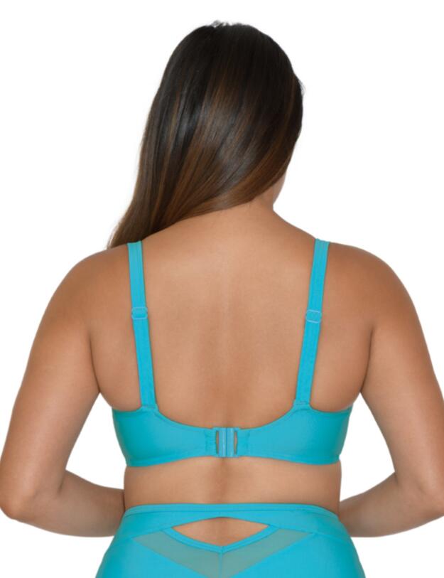 Curvy Kate Sheer Class Balcony Bikini Top in Turquoise