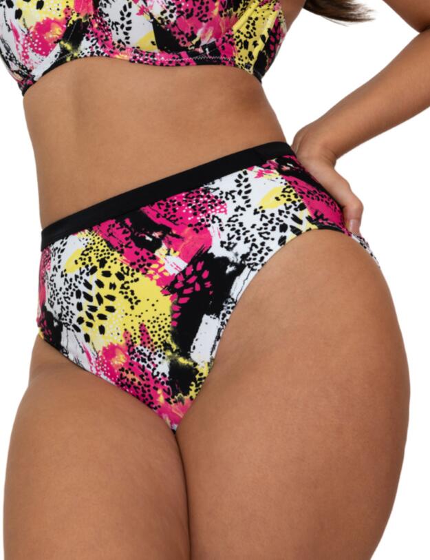 Curvy Kate Sea Leopard High Waist Bikini Brief in Print Mix