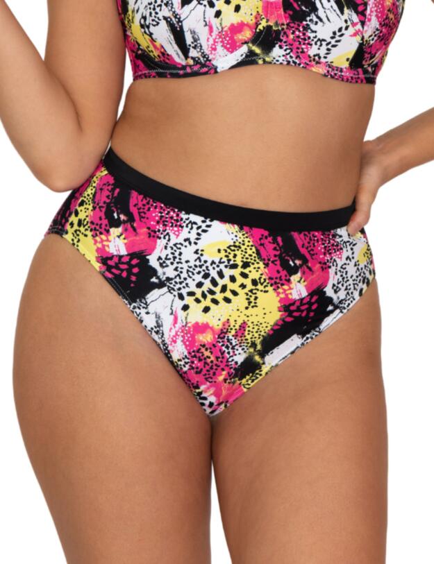 Curvy Kate Sea Leopard High Waist Bikini Brief in Print Mix