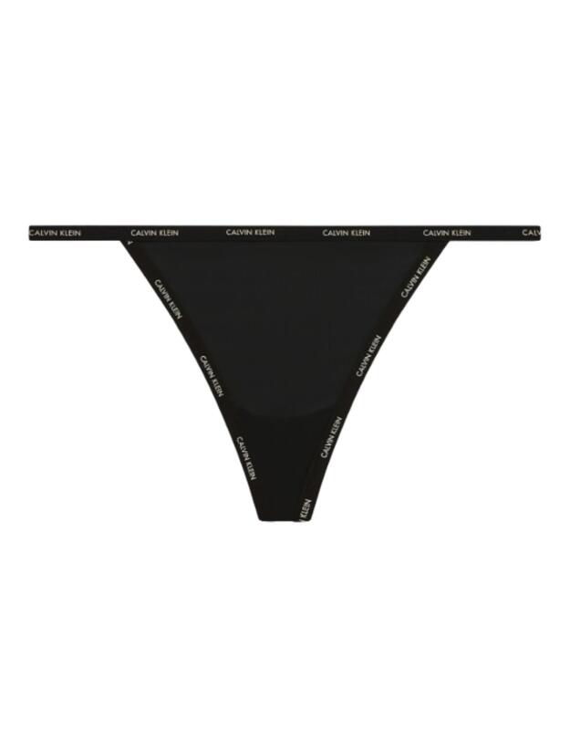 Calvin Klein Sheer Marquisette Thong in Black