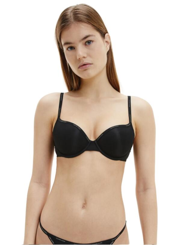 Calvin Klein Sheer Marquisette T-Shirt Bra in Black