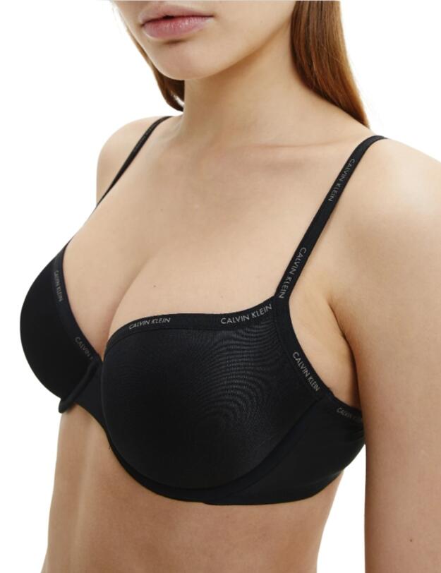 Calvin Klein Sheer Marquisette T-Shirt Bra in Black
