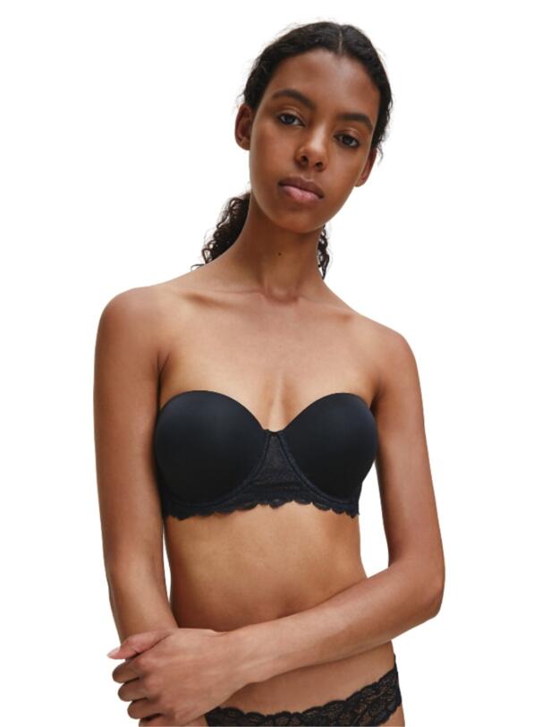 Calvin Klein Seductive Comfort Strapless Bra in Black