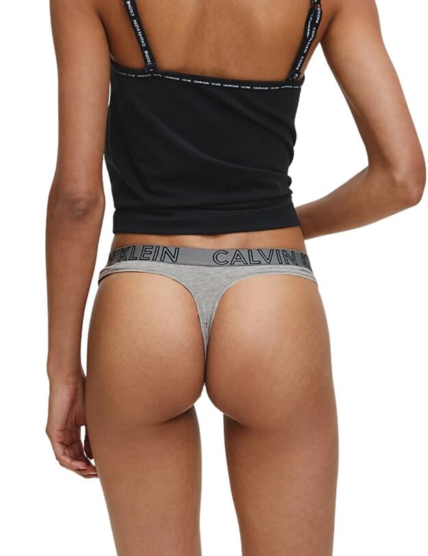 Calvin Klein Ultimate Cotton Thong in Grey Heather