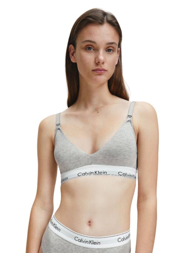 Calvin Klein Modern Cotton Maternity Bra in Grey Heather