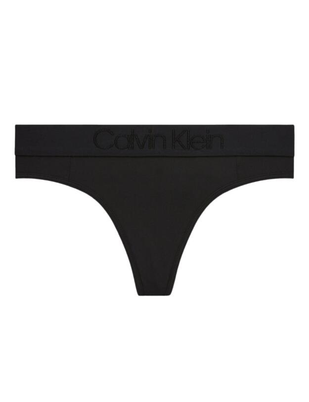 Calvin Klein Tonal Logo Thong in Black