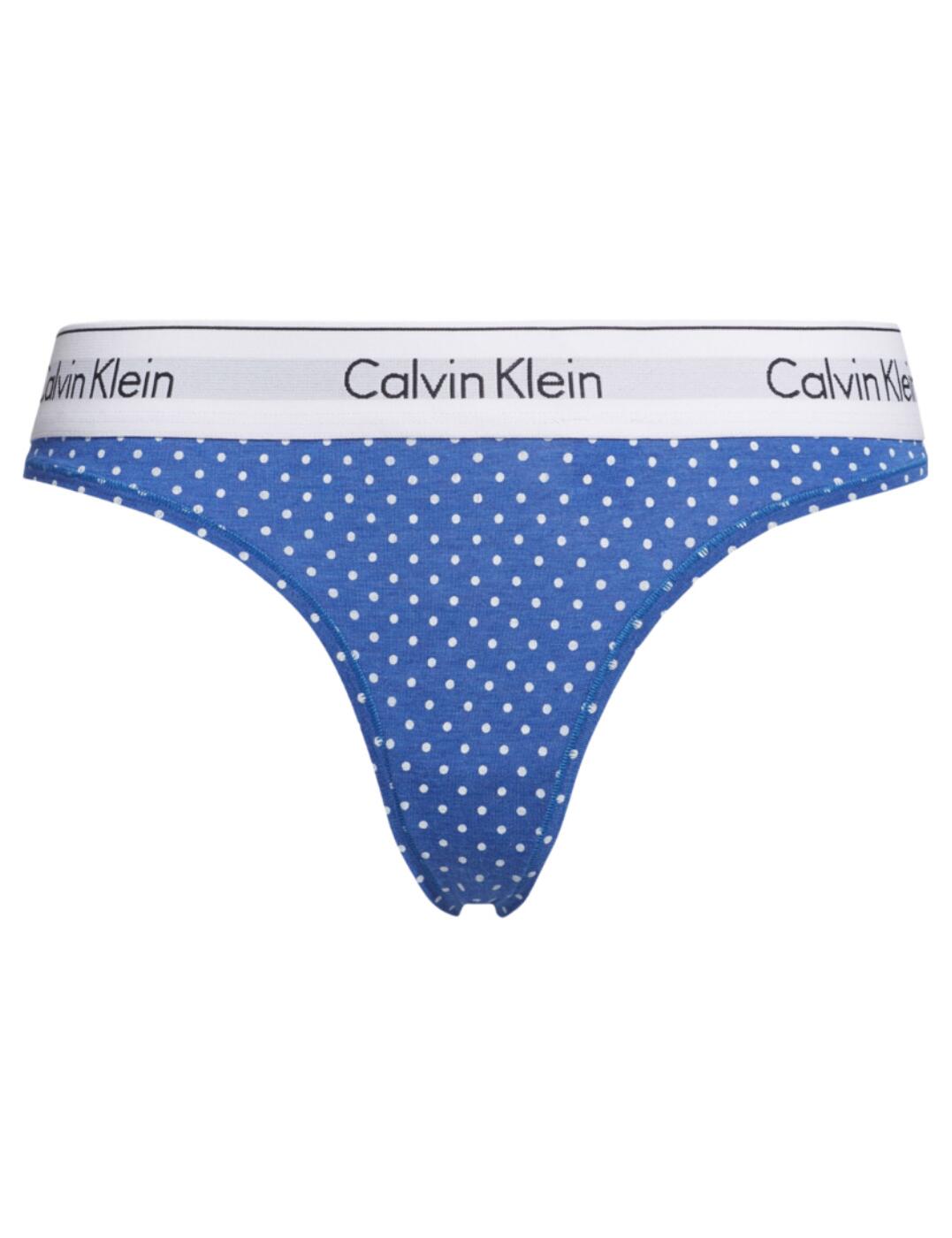 Calvin Klein Modern Cotton Thong Pure Dot Minnow Heather 
