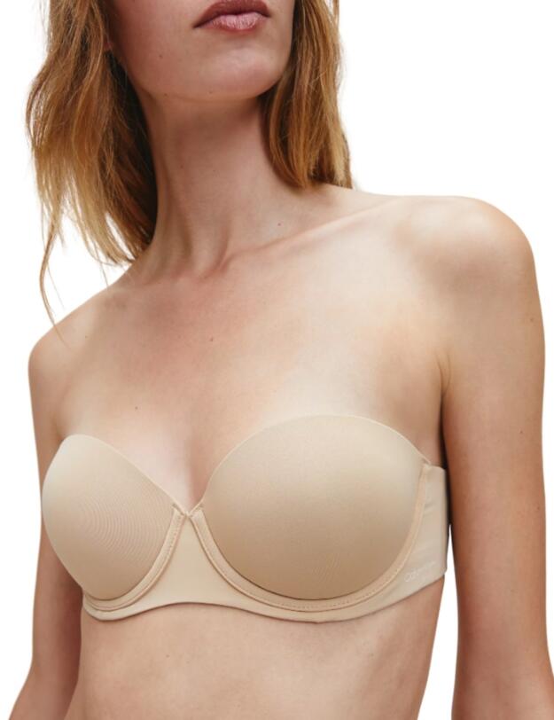 Calvin Klein Invisibles Strapless Push Up Bra in Bare