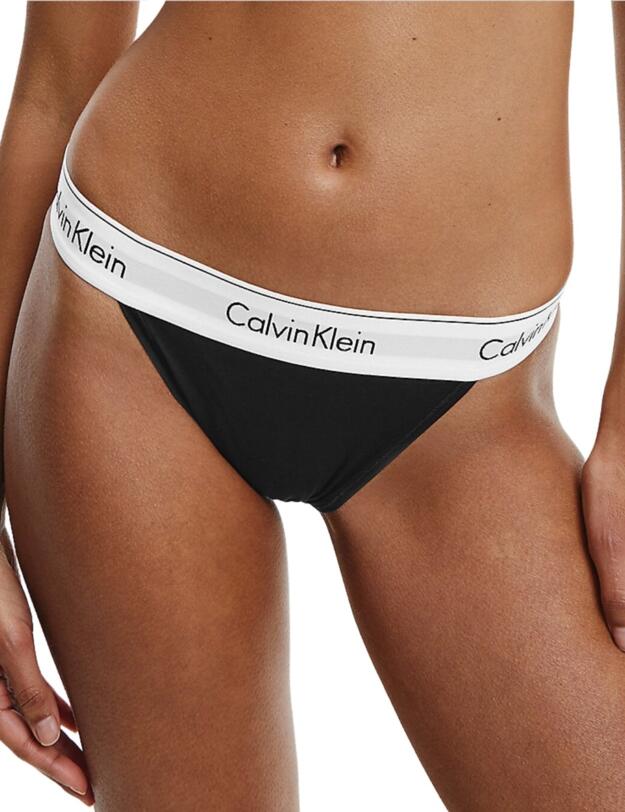 Calvin Klein Modern Cotton Tanga in Black