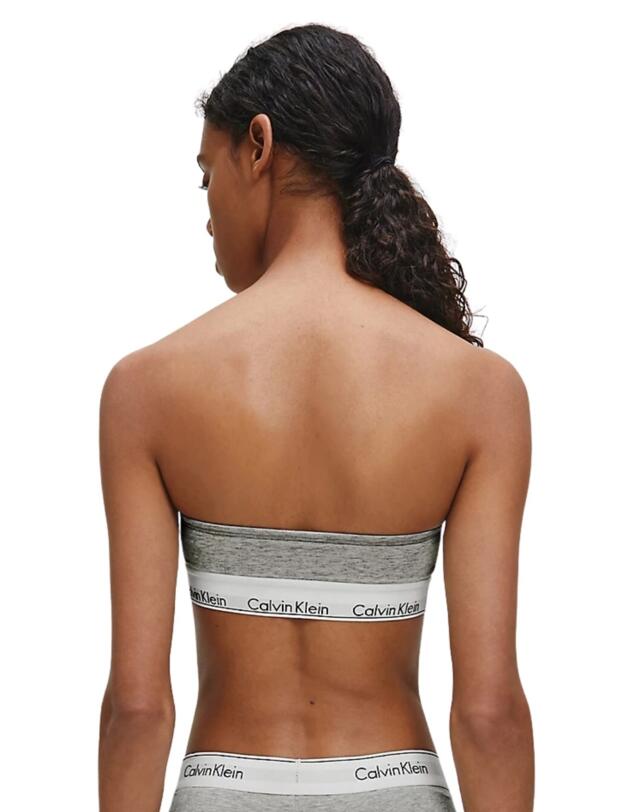 Calvin Klein Modern Cotton Bandeau Bra in Grey Heather