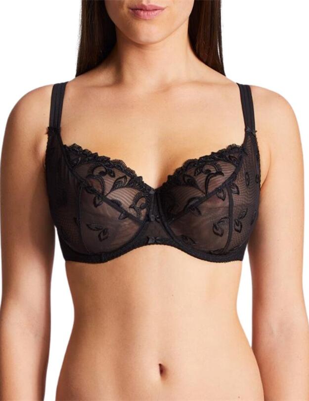 Aubade Au Bal De Flore Comfort Full Cup Bra in Black
