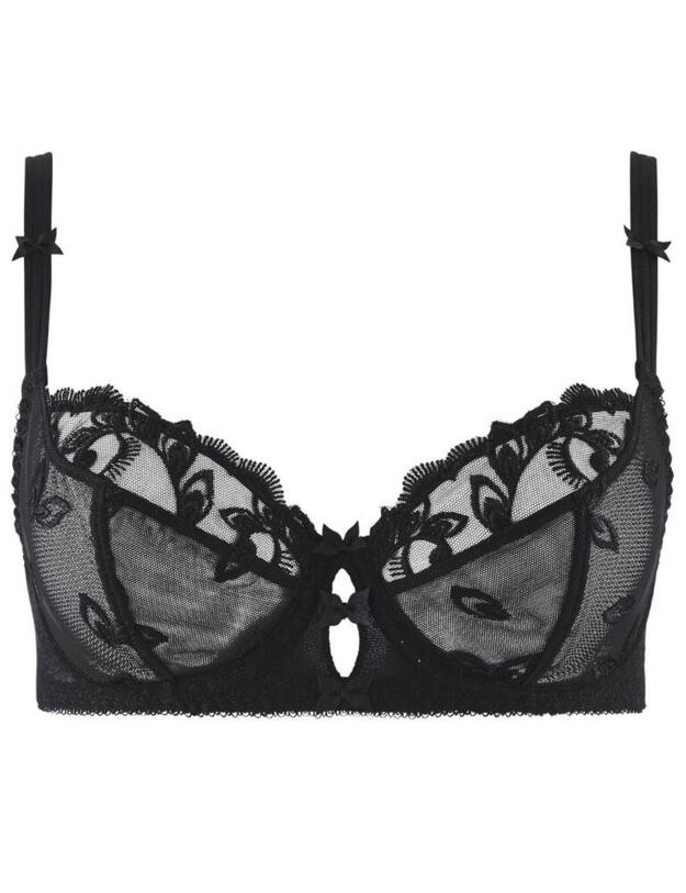 Aubade Au Bal De Flore 3 Quarter Cup Bra in Black
