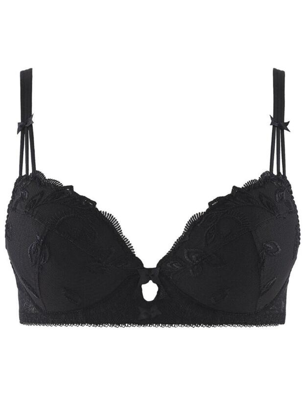 Aubade Au Bal De Flore Plunge Bra in Black